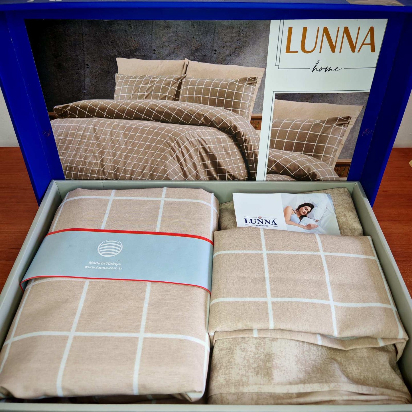 Pamučna posteljina za francuski ležaj sa ravnim čaršafom