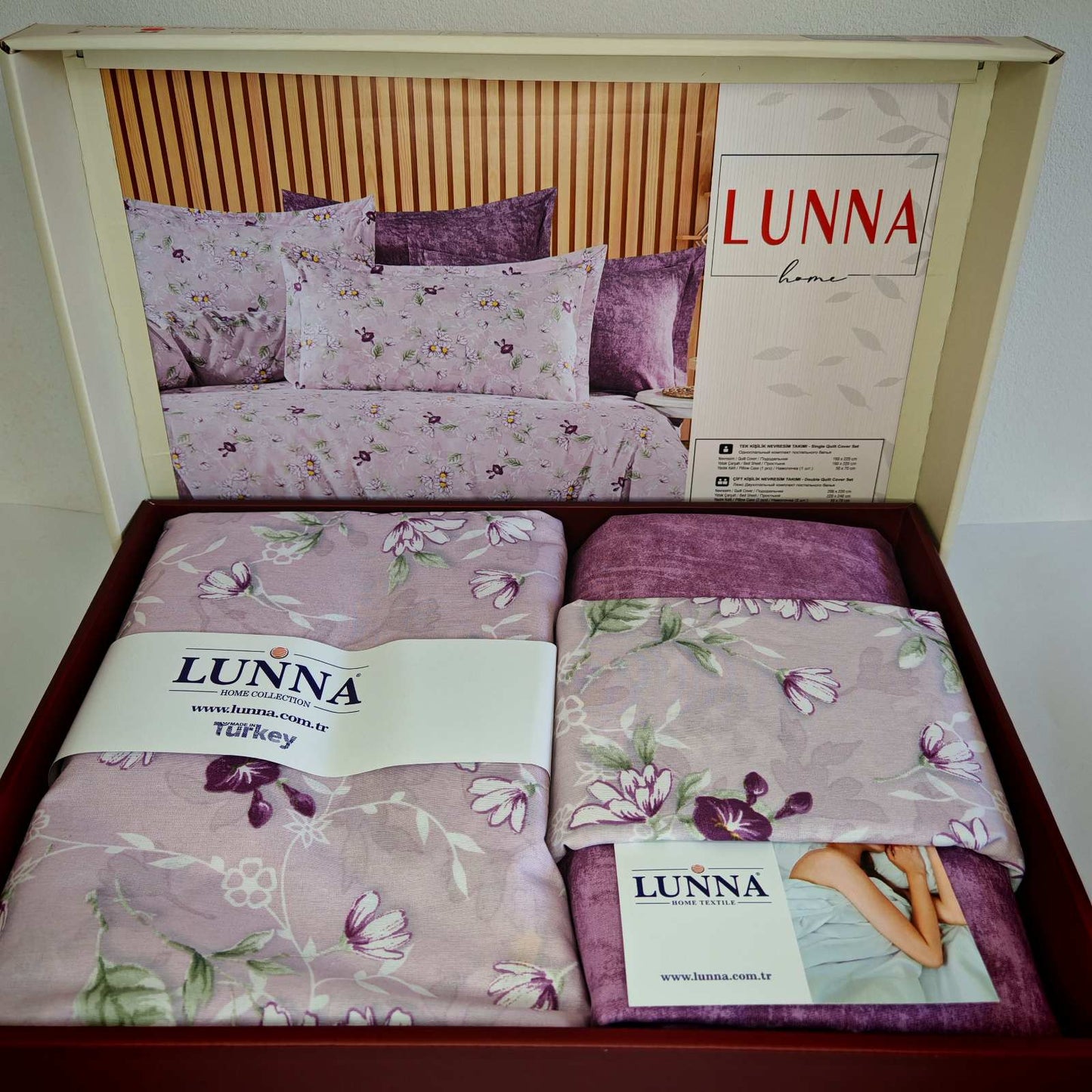 Pamučna posteljina za francuski ležaj sa čaršafom na lastiš