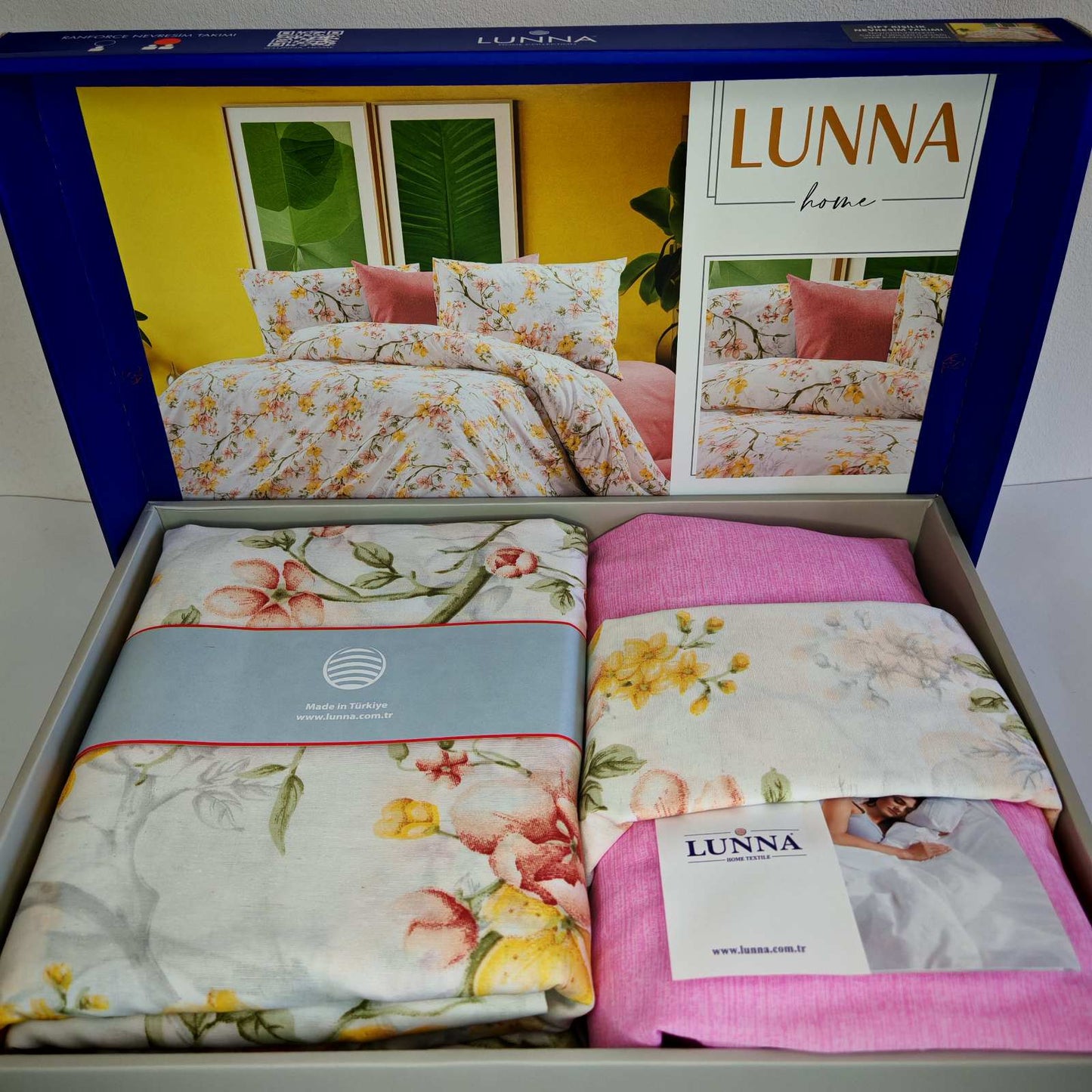 Pamučna posteljina za francuski ležaj sa čaršafom na lastiš