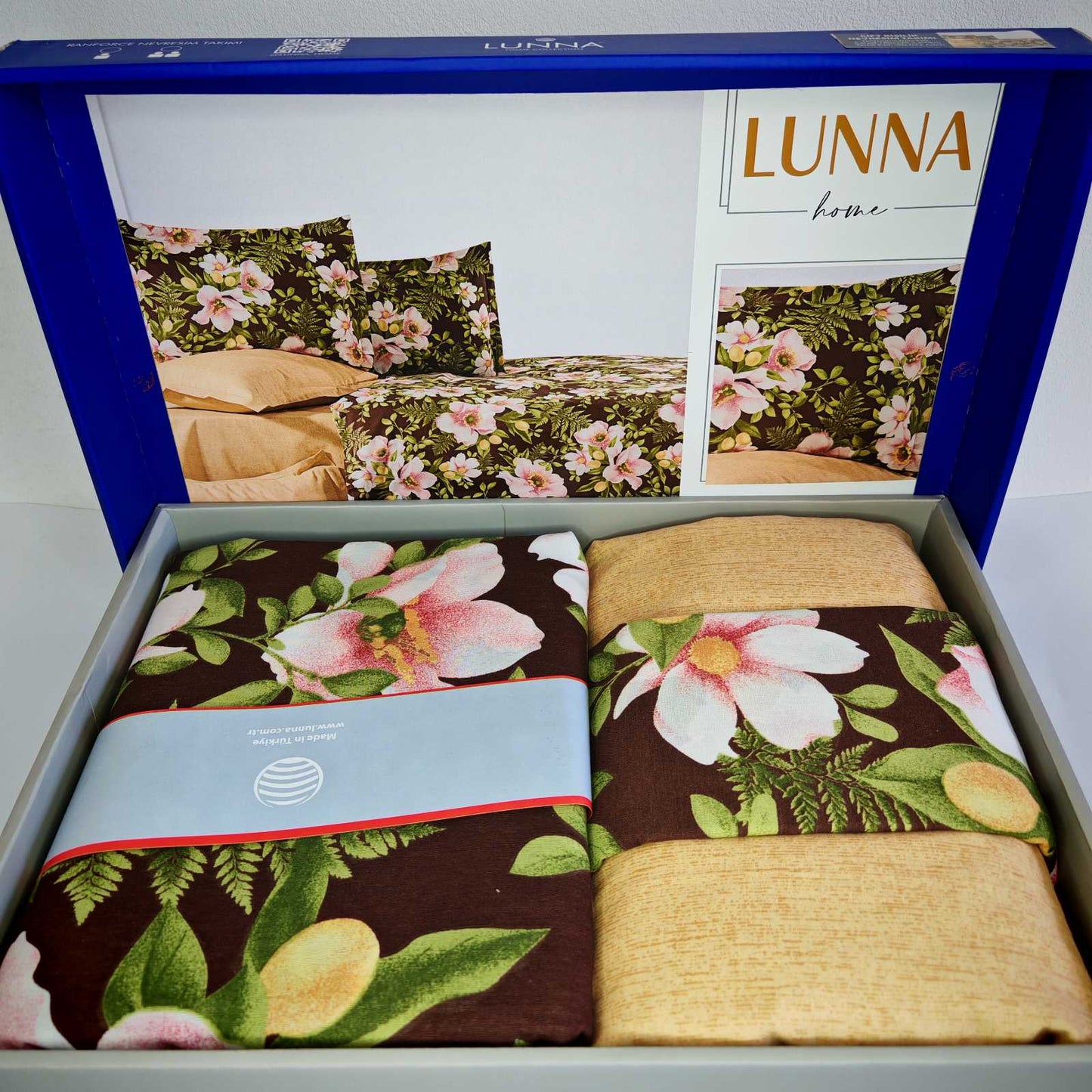 Pamučna posteljina za francuski ležaj sa čaršafom na lastiš