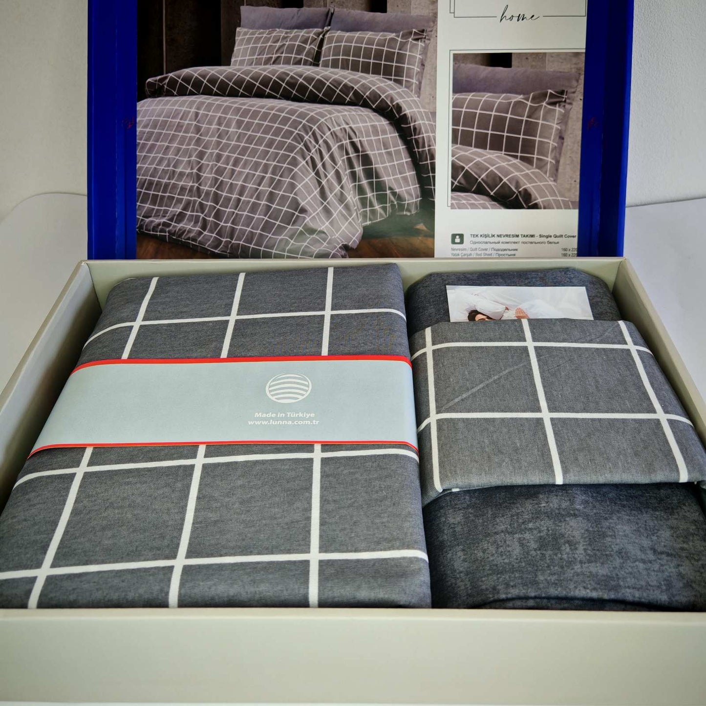 Pamučna posteljina za francuski ležaj sa ravnim čaršafom