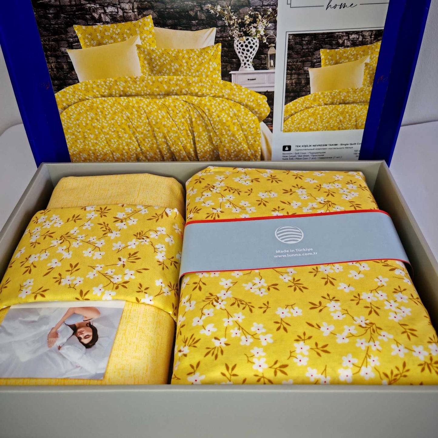 Pamučna posteljina za francuski ležaj sa ravnim čaršafom