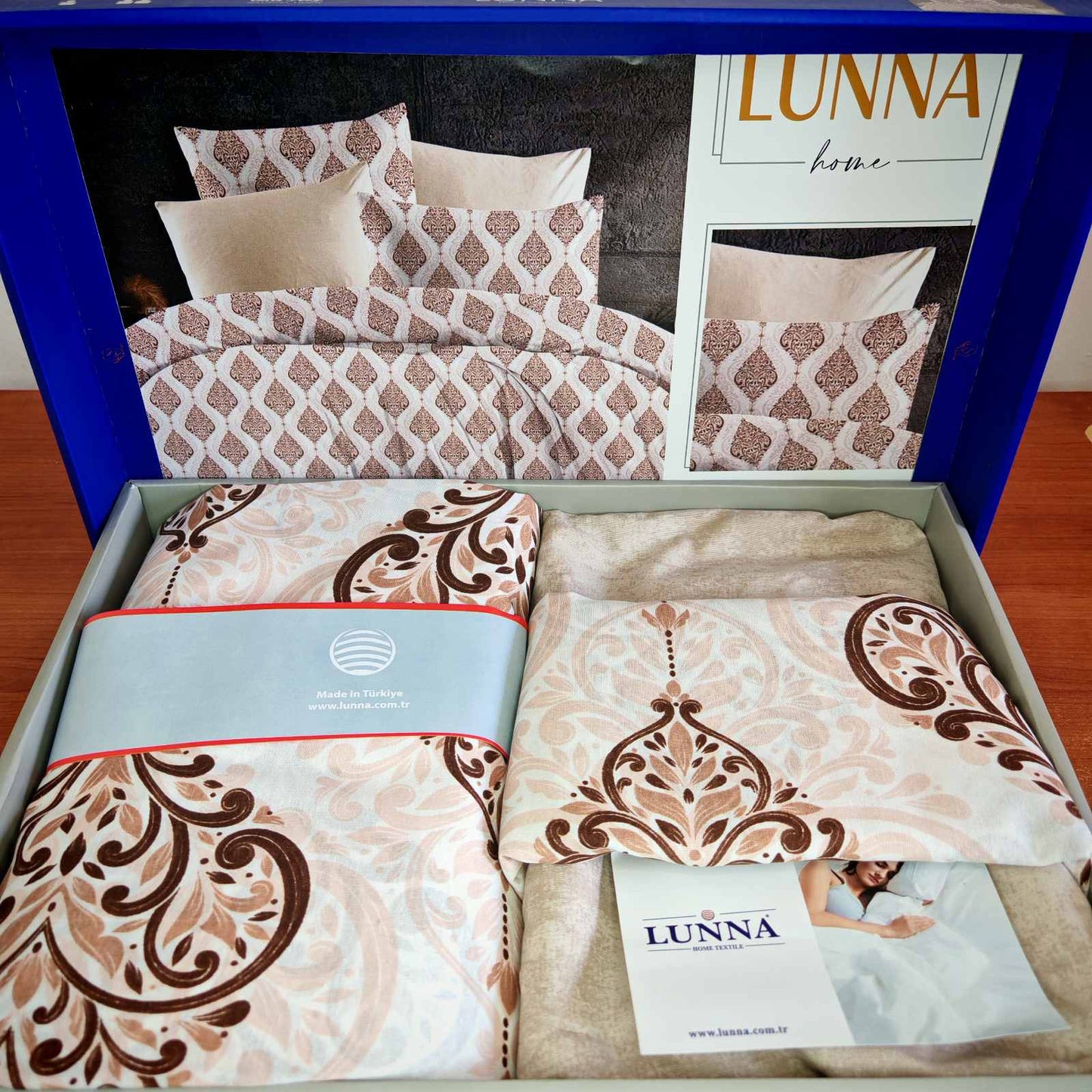 Pamučna posteljina za francuski ležaj sa ravnim čaršafom