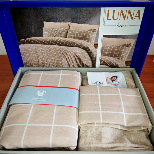 Pamučna posteljina za francuski ležaj sa ravnim čaršafom