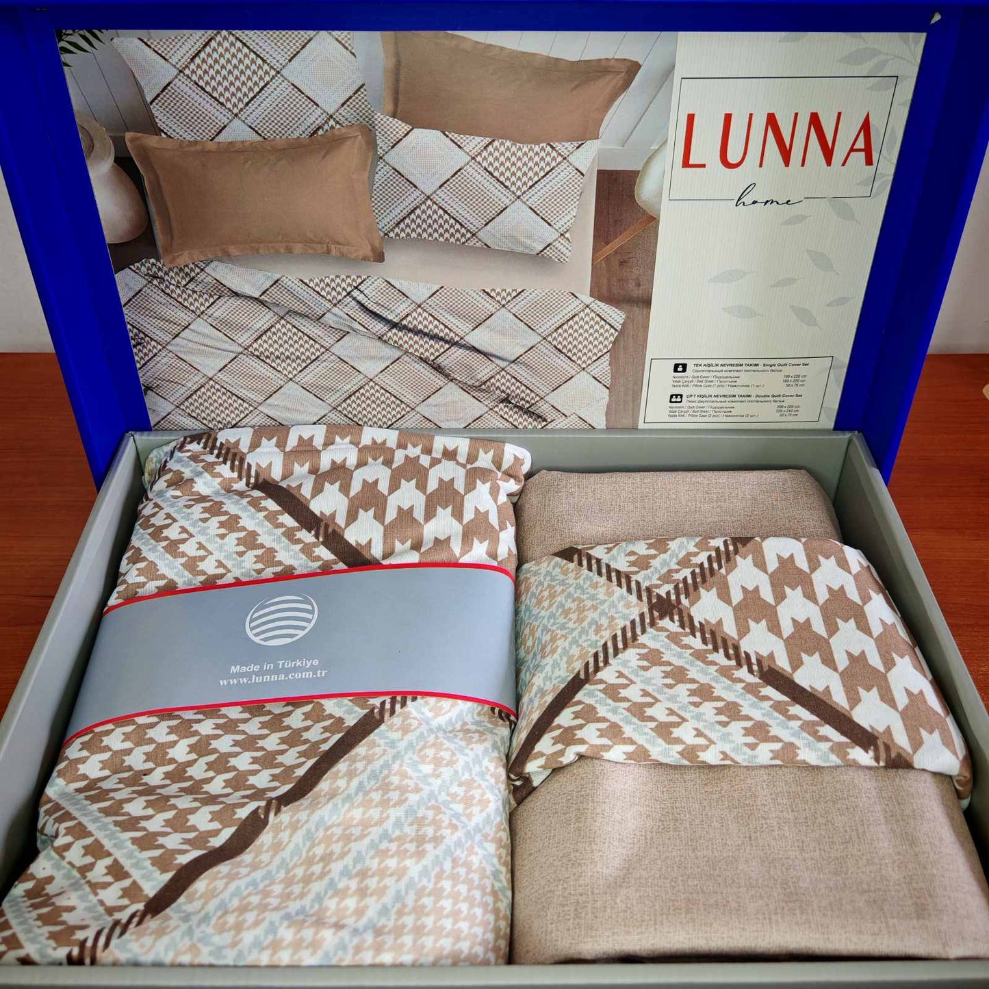 Pamučna posteljina za francuski ležaj sa ravnim čaršafom