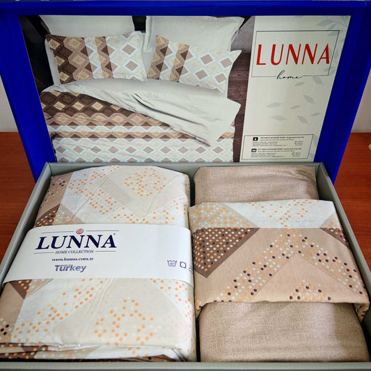 Pamučna posteljina za francuski ležaj sa ravnim čaršafom