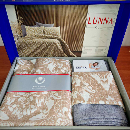 Pamučna posteljina za francuski ležaj sa ravnim čaršafom