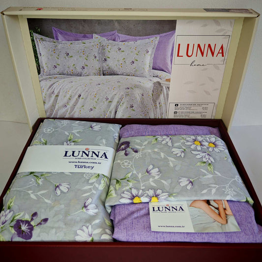 Pamučna posteljina za francuski ležaj sa čaršafom na lastiš