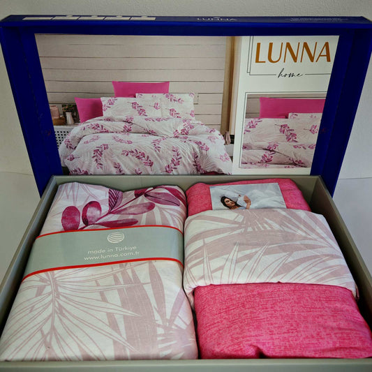 Pamučna posteljina za francuski ležaj sa čaršafom na lastiš