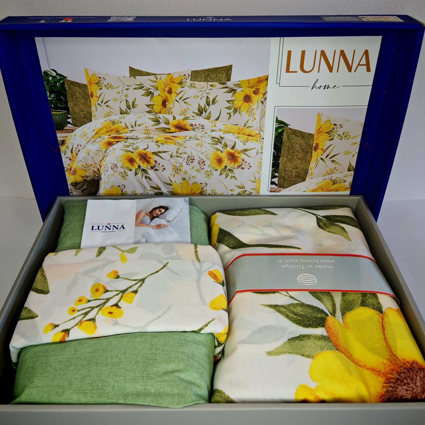 Pamučna posteljina za francuski ležaj sa čaršafom na lastiš