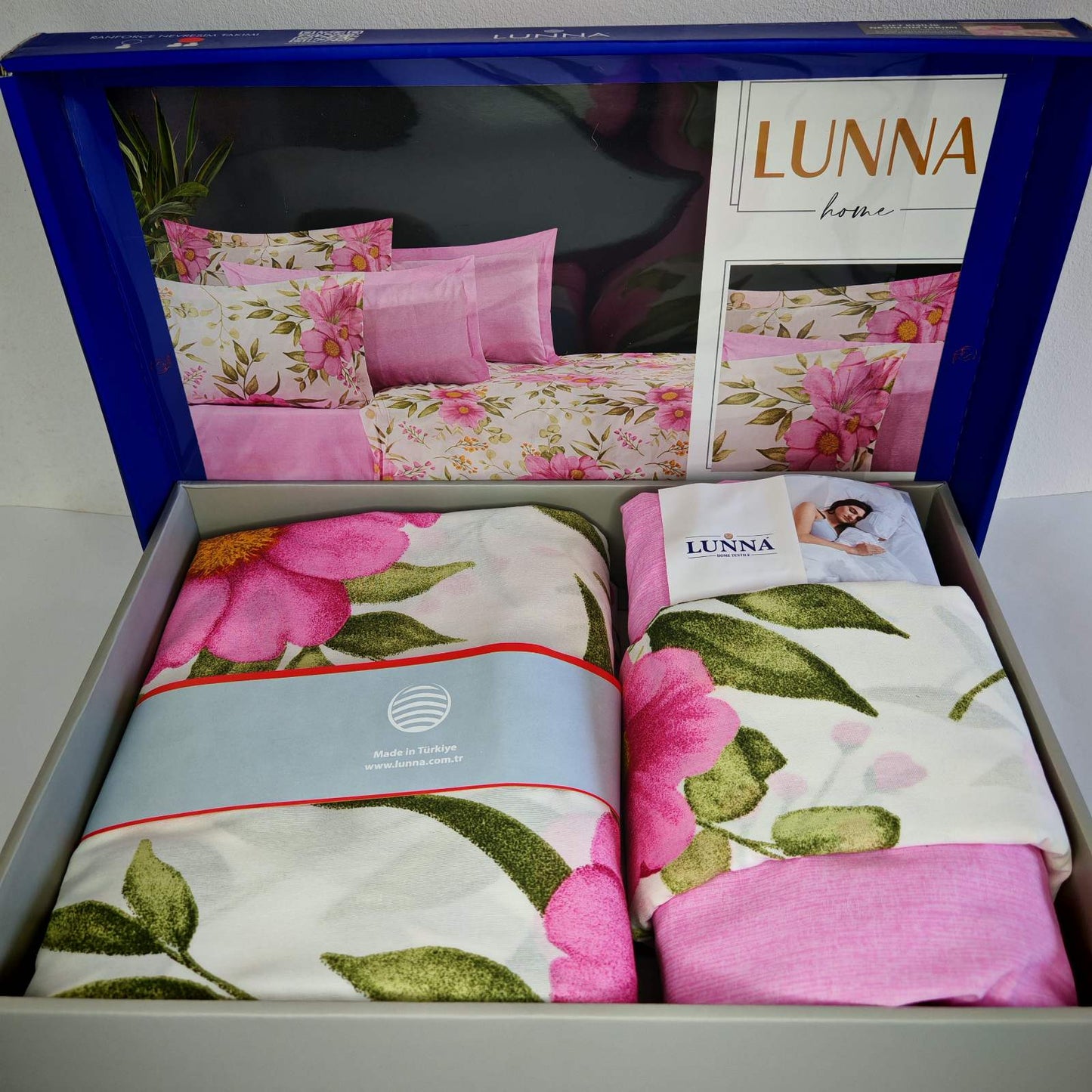 Pamučna posteljina za francuski ležaj sa čaršafom na lastiš