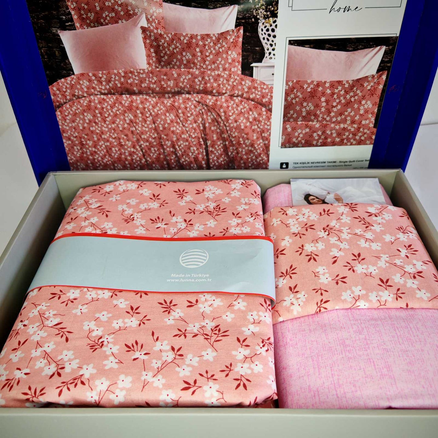 Pamučna posteljina za francuski ležaj sa ravnim čaršafom