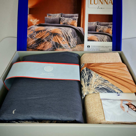 Pamučna posteljina za francuski ležaj sa ravnim čaršafom