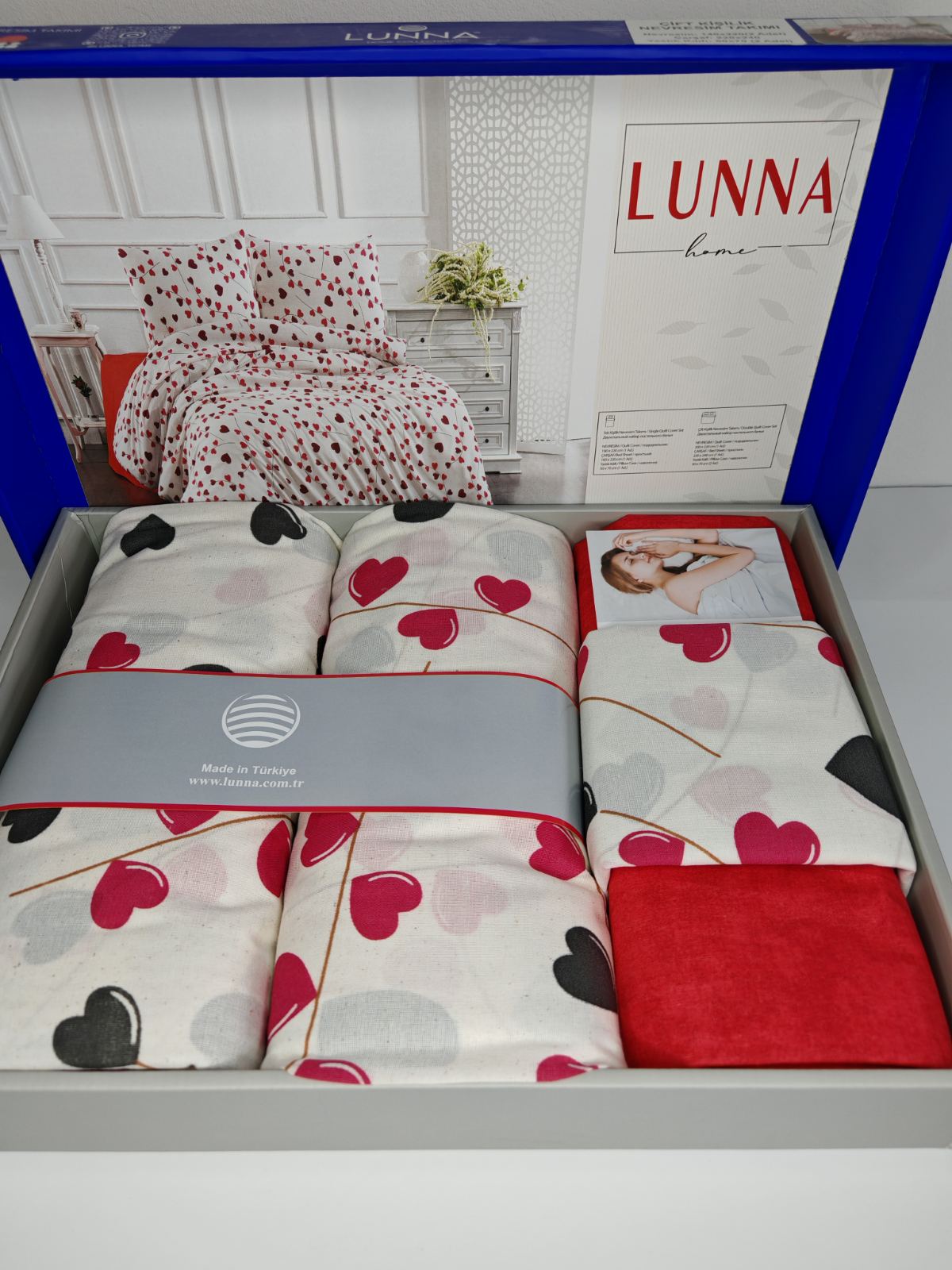 Pamučna posteljina za francuski ležaj sa dve jorganske navlake